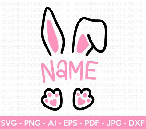 Easter Bunny Split Monogram Svg Easter Bunny Svg Bunny Svg Rabbit