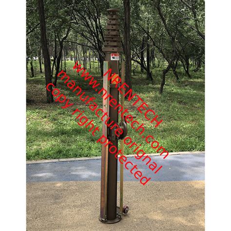 M Manual Crank Lifting Telescopic Mast Aluminum Materials Telescoping