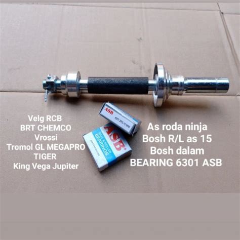 Jual AS RODA NINJA BOSHING BOSING LUAR DALAM AS 15 BEARING KLAKER 6301