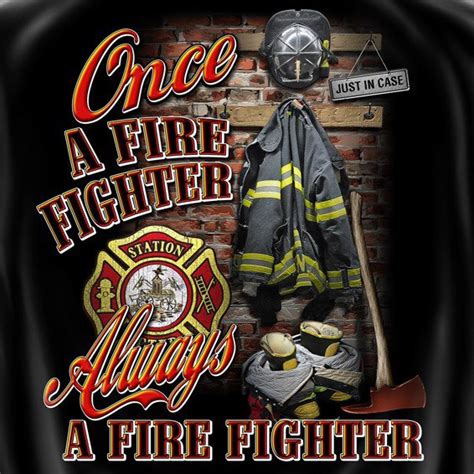 Once Always A Firefighter Usa Patriotic Black Graphic T Shirt