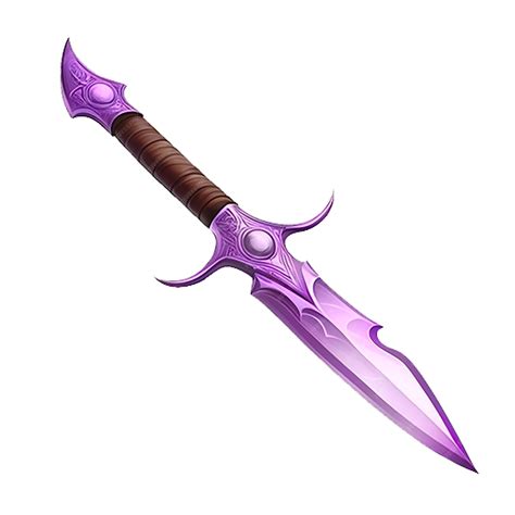 A Purple Sword With Purple Markings On The Front And The Bottom Of The
