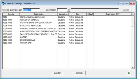 Asignar Código Agrupador SAT a Cuentas Contables Sait Ayuda