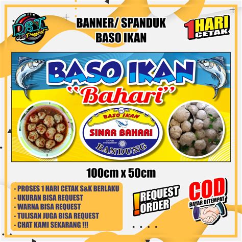 Jual Banner Spanduk Baso Ikan Bahari X Shopee Indonesia