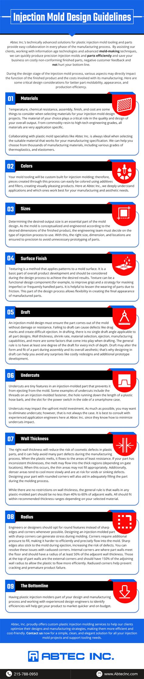 Injection Mold Design Guidelines | Abtec Incorporated