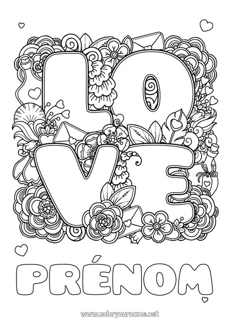 Coloriage N°810 Fleurs Mandala Je Taime