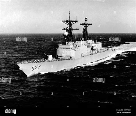 Aerial Port Bow View Of The Destroyer Uss Briscoe Dd Underway