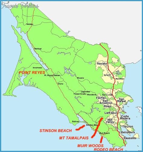 Mt Tamalpais Hiking Trails Map Travelsfinders