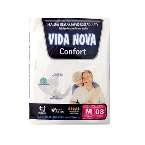 Fralda Geri Trica Vida Nova Confort Med Unidades Shopee Brasil