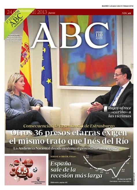 Ya Puedes Consultar La Portada De ABC Del Jueves 24 De Octubre De 2013