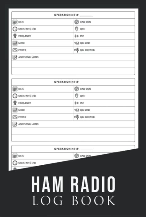 Ham Radio Log Book Amateur Radio Operator Station Log Book For Serious