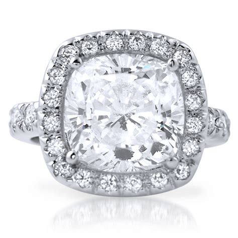 5 5 Carat Cushion Cut Cubic Zirconia Statement Ring Jewelure