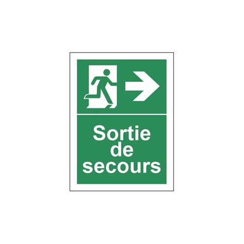 Autocollant Sortie De Secours Signe Sticker Communication