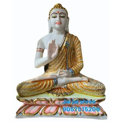 12inch Color Coated Marble Gautam Buddha Statue Garden At Rs 10000 In