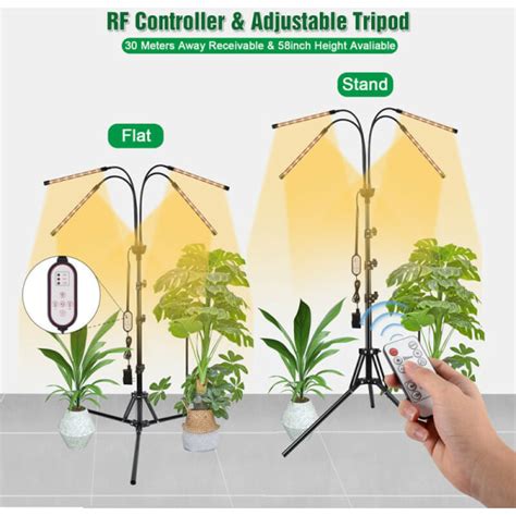 V Xtljus Odlingsljus Med Stativ Lysdioder Plant Tr Dg Rdsodling