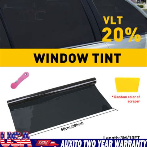 20 X 10ft 20 Vlt Black Car Glass Home Tint Window Tinting Film Roll