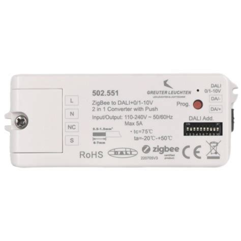 Konverter Push Zigbee 3 0 Zu DALI 0 1 10V Greuter Leuchten AG