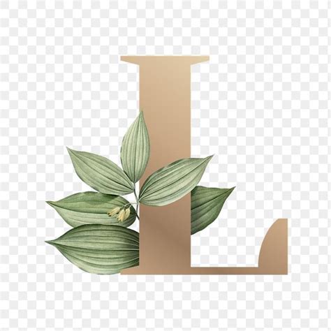 Botanical Capital Letter L Transparent Png Premium Image By Rawpixel