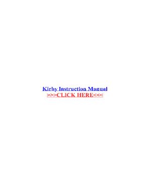 Fillable Online Kirby Instruction Manual Fax Email Print Pdffiller