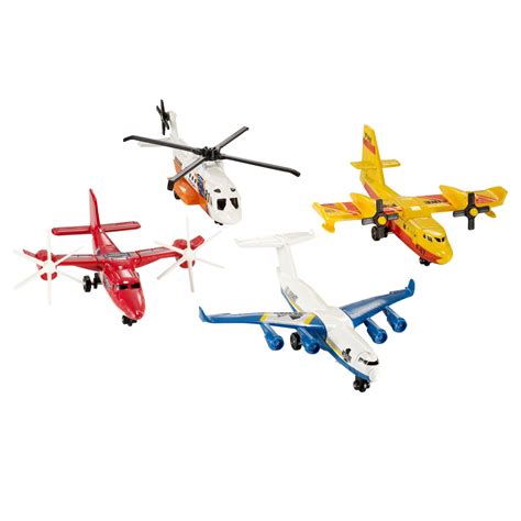 Matchbox Die Cast Aircraft Sky Busters Fire Rescue 4 Pack