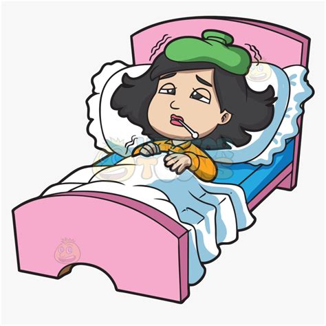 Sick Person Cartoon Of Clipart Free Best Transparent - Sick Girl Clipart, HD Png Download ...