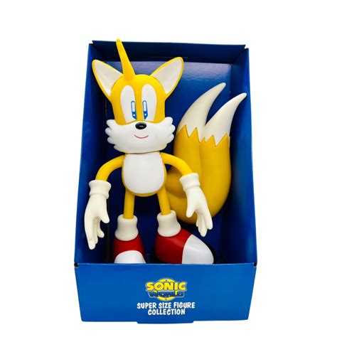 Boneco Tails Super Sonic Vinil Collection Brinquedo Jogo 23cm