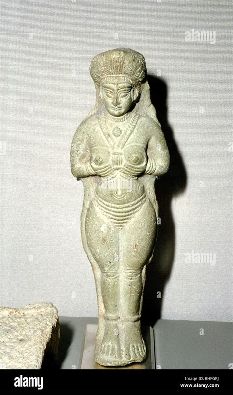 Terracotta statue of the goddess Astarte (Ishtar), Susa, Middle Elamite ...