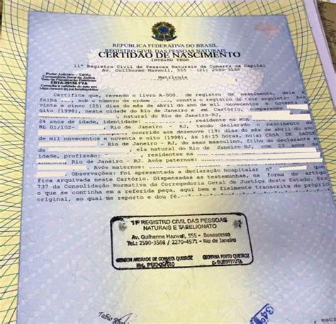 Certid O De Nascimento Novo Modelo Permite Inclus O De Nome De