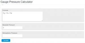 Gauge Pressure Calculator Calculator Academy