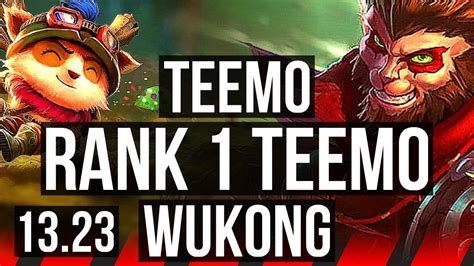 Teemo Vs Wukong Top 16 0 7 Rank 1 Teemo 3 7m Mastery Legendary