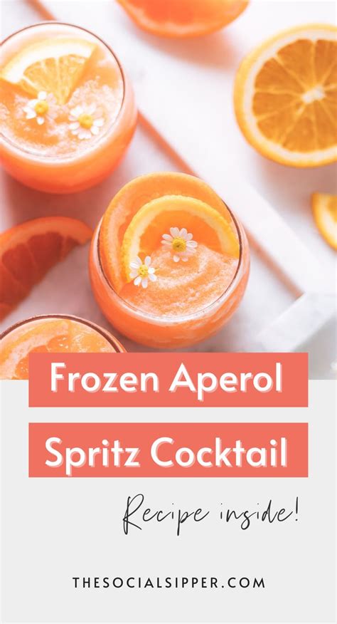 Bubbly Frozen Aperol Spritz Cocktail Recipe