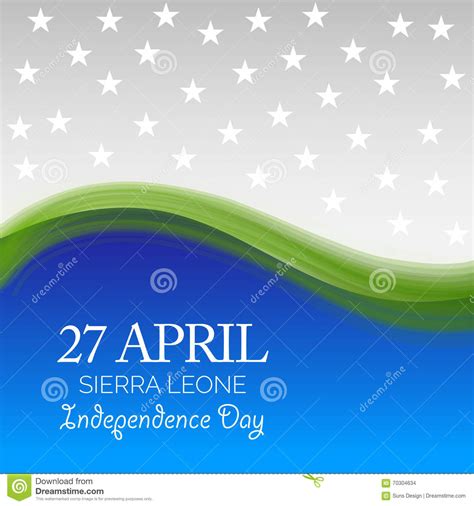 Sierra Leone Independence Day . Stock Illustration - Image: 70304634