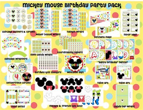 Mickey Mouse Inspired Birthday Party Pack Mickey By SissyandRubes 26