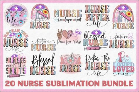 Nurse Sublimation Bundle Vol 01 Graphic By Diycraftsy · Creative Fabrica