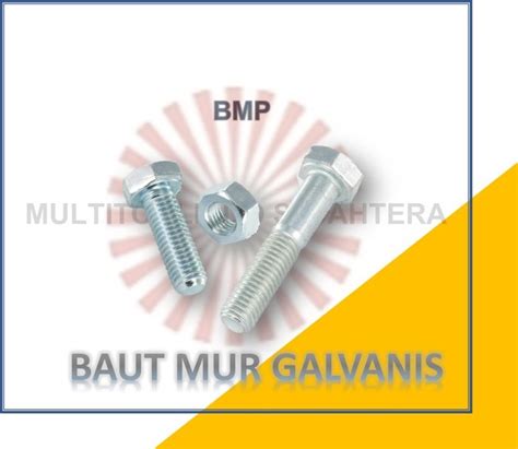 Jual Bmp M X Baut Mur Putih Galvanis M X Hex Bolt Nut Jakarta