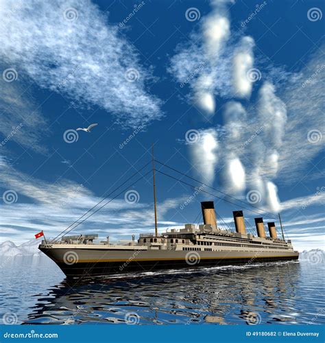 Titanic Ship 3d Render Stock Photo 49180682