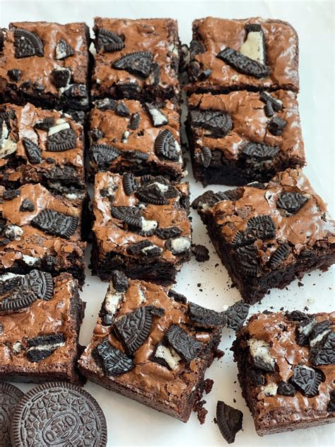 Fudgy Oreo Brownie Bake 350˚