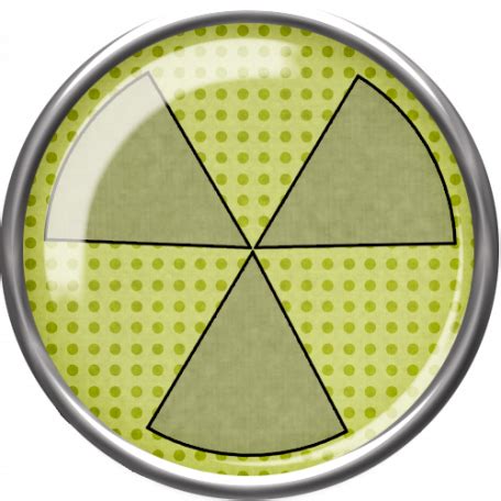 Super Hero Radioactivity Button Graphic By Marcela Cocco