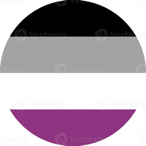 Asexual Round Pride Flag Graphic Element Png Illustration 24960462 Png