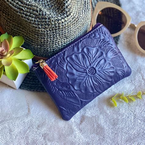 Zipper Pouch Leather Small Makeup Bag For Purse Small Etsy