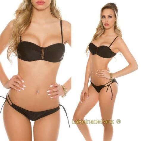 Comprar Bikini Balconet Negro Bikinis Moda