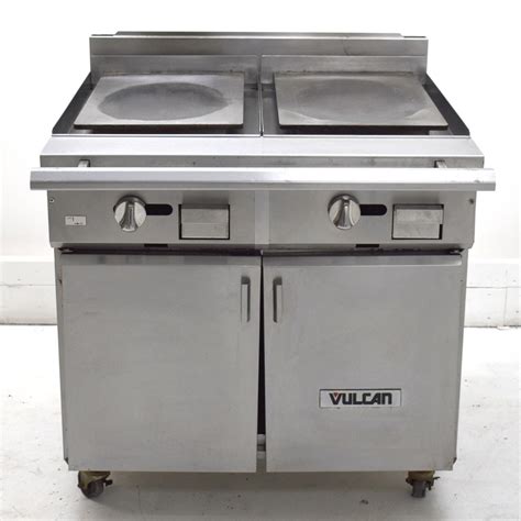 Vulcan V2p36b 501 Nat Gas Stainless Dual Plancha 36 Range 35k Btu W Cabinet