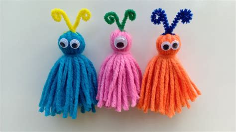 Diy Yarn Monsters How To Make Funny Diy Yarn Monsters By Hand With Diy