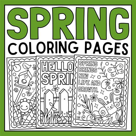 Spring Coloring Pages Spring Coloring Sheets Spring Break Coloring