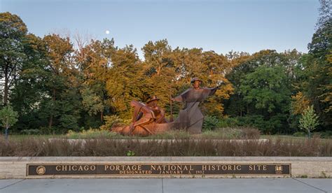 Chicago Portage Statue Marquette Jolliet And Their Native Flickr