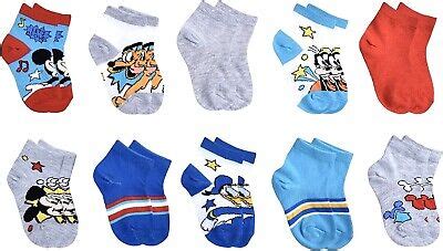 Mickey Mouse Pato Donald Disney 10 Pack Cuarto Calcetines Edad 18 24