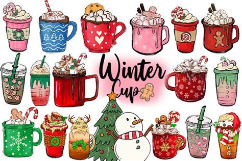 Christmas Hot Cocoa and Coffee Mugs PNG Graphic by BOO.design · Creative Fabrica