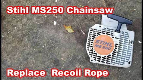 Stihl MS250 Chainsaw Starter Recoil Pull Rope Cord Replacement Oct 01