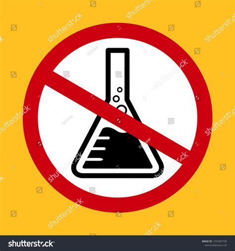 Chemicals Free Symbol Danger Chemicals Warning Stock Vector Royalty