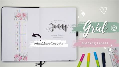 Bullet Journal Grid Spacing Guide Schneller Planen Layout Lineal