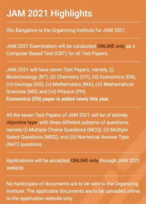 What Is New In Joint Admission Test For Msc Things To Know About Jam 2021